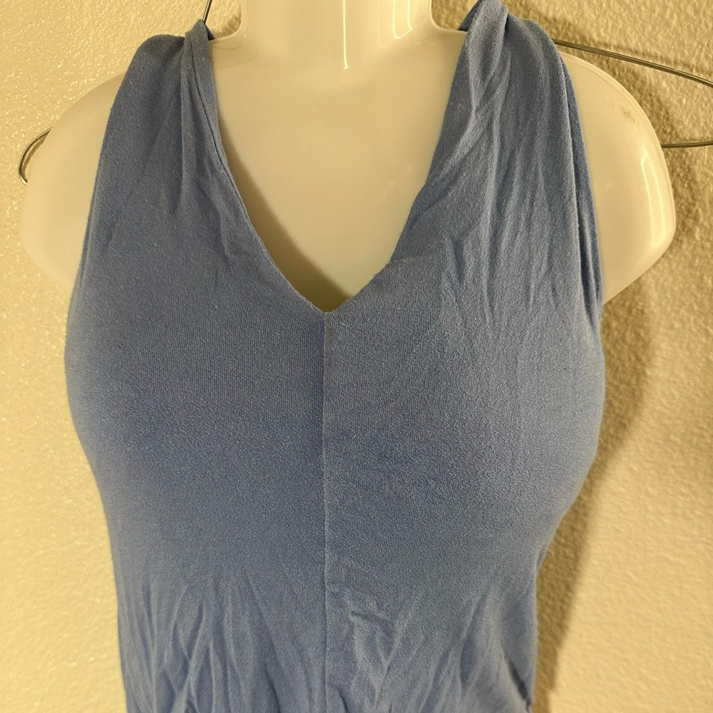 Blue Knit Sleeveless BodySuit - Size M